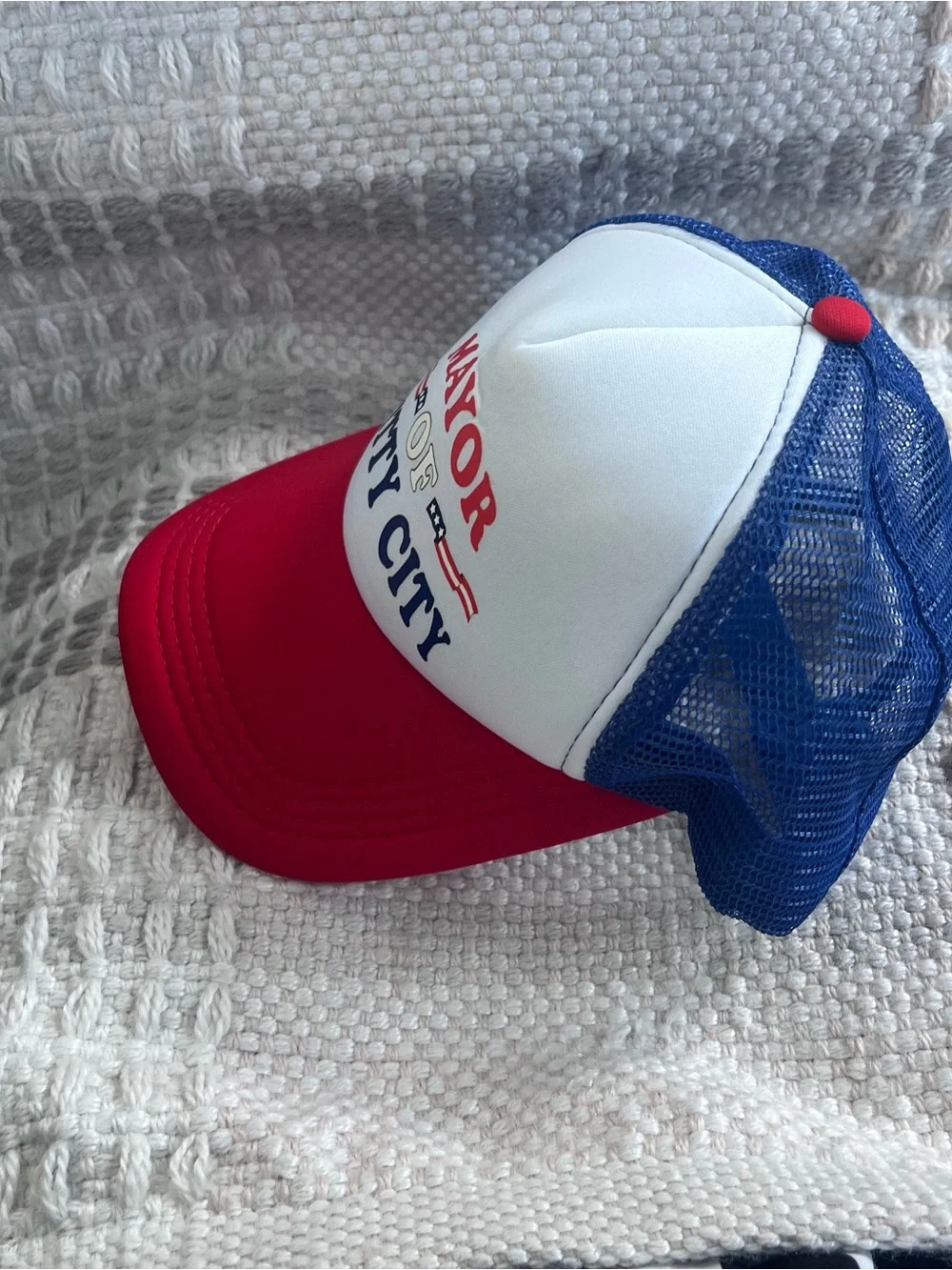 Patriotic 'Mayor of Titty City' Trucker Hat - Red White Blue